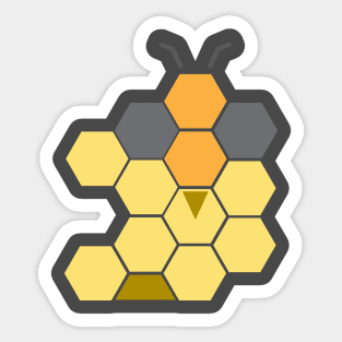 Beehive in Geometry Sticker